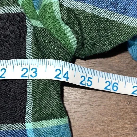 Levi’s Straus Men’s Unisex Gold Tab Jackson Plaid Shacket Size‎ XL Blue Green - Picture 9 of 10